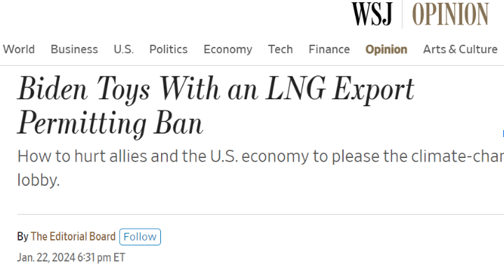Republicans and conservative media (👀 <a href="/WSJopinion/">Wall Street Journal Opinion</a> Editorial Board) are up to their typical fear mongering ways to help out their friends in the fossil fuel industry. But don’t let these scare tactics regarding LNG gas exports fool you…
