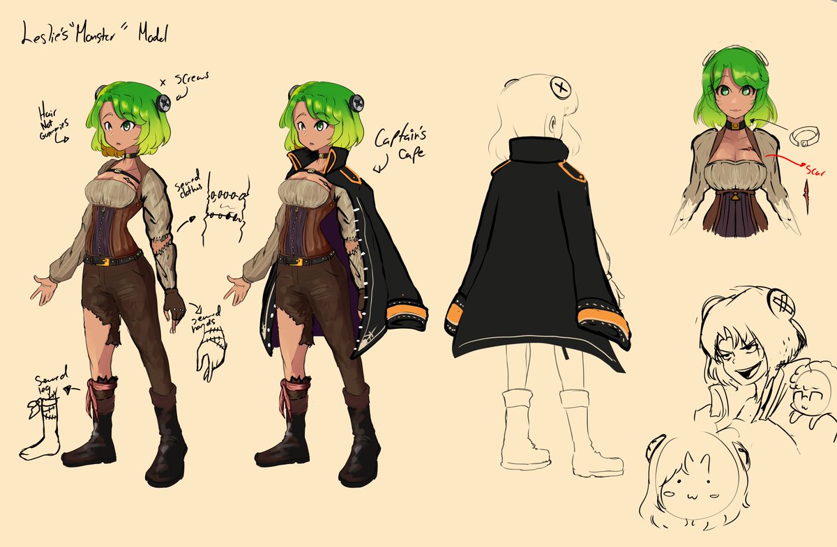 LeslieEmptyArt's tweet image. ⚙️【Vtuber Sheet Reveal】⚙️
🔩 Some of you have noticed that I've been using a new avatar whenever I draw myself or on streams, and I think it's time to reveal the secret not-so secret!
Now I look like this~!
Hope you guys like my new form!💚
#Vtuber | #ENVtuber