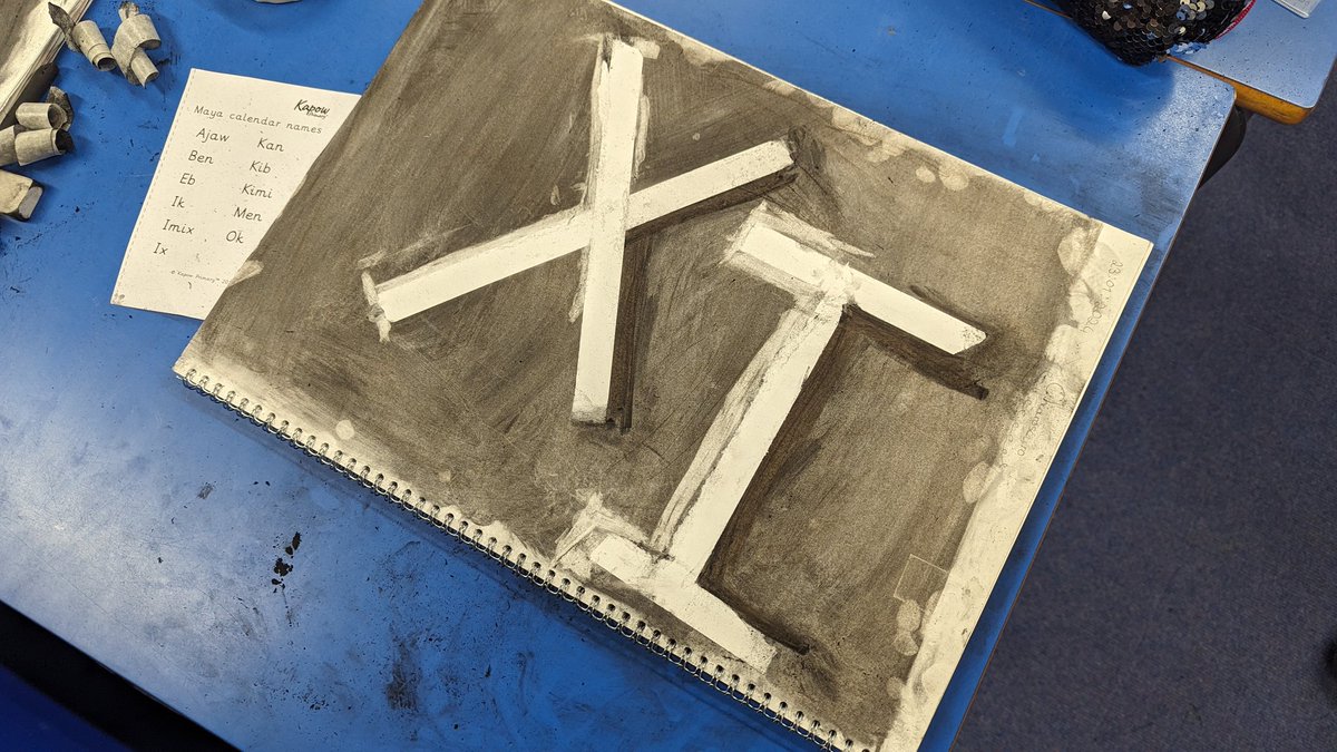 Charcoal... Everywhere!! Mayan artwork focussing on chiaroscuro courtesy of <a href="/kapowprimary/">Kapow Primary</a>