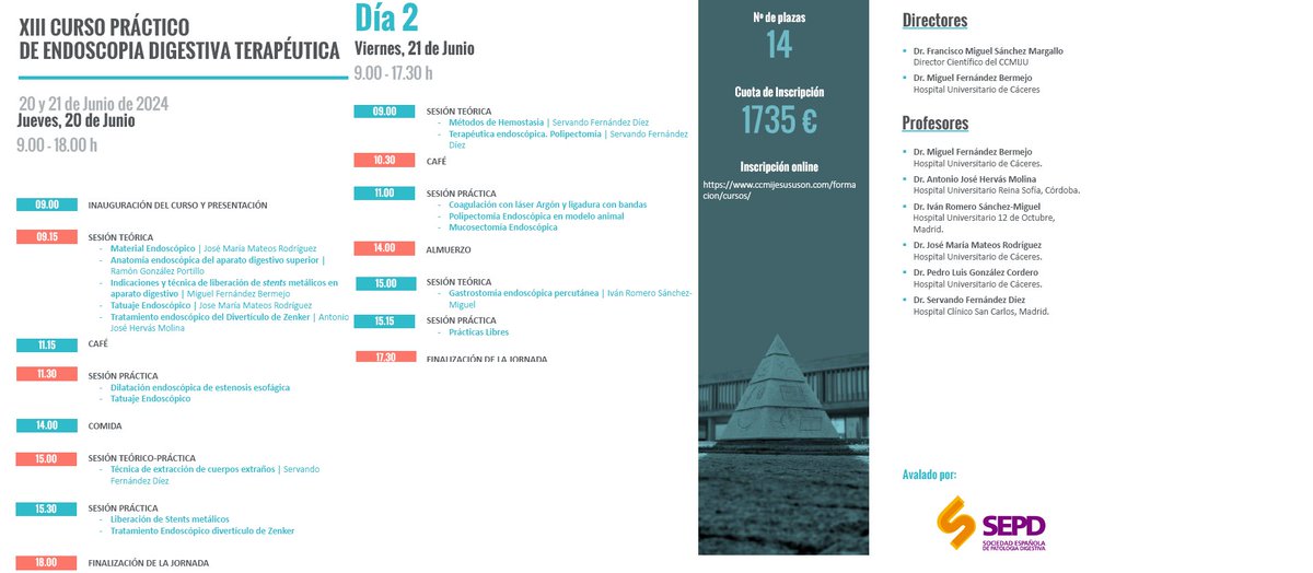 CCMIJU - JUMISC (@ccmijesususon) on Twitter photo Si deseas entrenarte en Dilatación endoscópica de estenosis esofágicas, Tatuaje endoscópico, Extracción de cuerpos extraños, Polipectomía y más, tenemos un curso de Endoscopia Digestiva Terapéutica para ti, 20-21/6/24, avalado <a href="/sepdigestiva/">Sociedad Española de Patología Digestiva (SEPD)</a> <a href="/campusccmiju/">campus ccmiju</a> ccmijesususon.com/formacion/curs… Si deseas entrenarte en Dilatación endoscópica de estenosis esofágicas, Tatuaje endoscópico, Extracción de cuerpos extraños, Polipectomía y más, tenemos un curso de Endoscopia Digestiva Terapéutica para ti, 20-21/6/24, avalado <a href="/sepdigestiva/">Sociedad Española de Patología Digestiva (SEPD)</a> <a href="/campusccmiju/">campus ccmiju</a> ccmijesususon.com/formacion/curs…