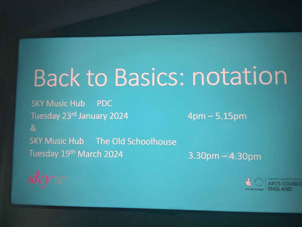 Looking forward to welcoming Primary teachers to our CPD session this afternoon <a href="/cate_madden/">Cate Madden</a> 🎶