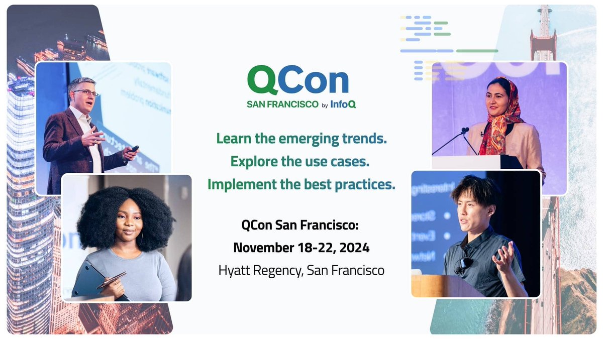 ⚡️ Right now #QConSF 2024 has the biggest early bird saving. Grab your ticket before March 12 to take advantage of the lowest price: bit.ly/3Sd4OUf #SoftwareConference #SoftwareDevelopment #SoftwareArchitecture #EmergingTrends #TechConference #DevConference