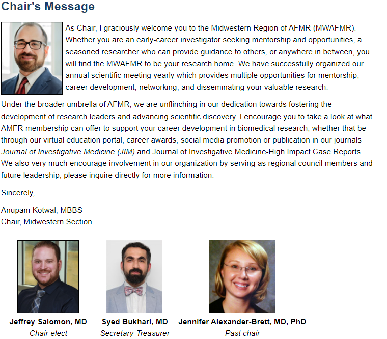 Inviting research and case report abstract submissions to the upcoming midwest regional meeting in Chicago april 8-9 (deadline to submit is jan 31) and manuscript submissions to society journals @AFMResearch @JIM_AFMR @DrJeffSalomon @sid_mahapatra afmr.org/Midwestern/