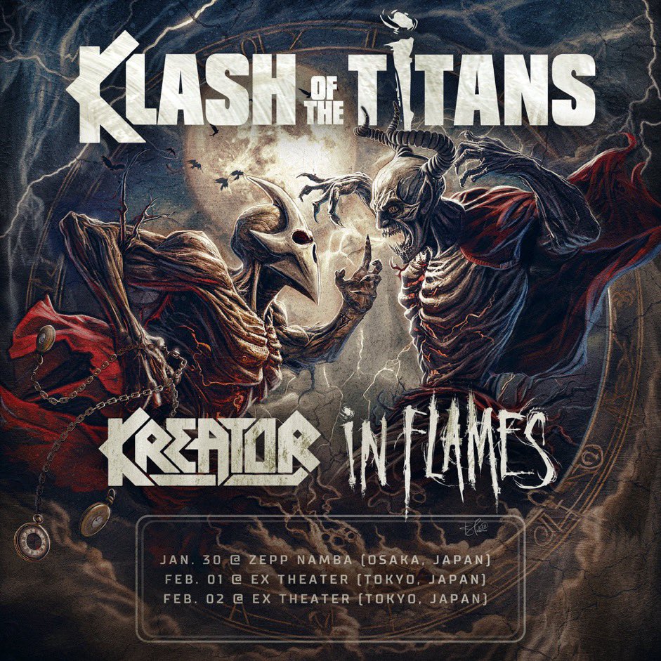 fredleclercq's tweet image. やあ、大阪と東京に住んでいる皆！
俺たちクリエイターとインフレイムスが君たちの街で演奏するよ！
チケットを買って是非参加してね。皆に会うのが待ちきれないよ☺️🤘