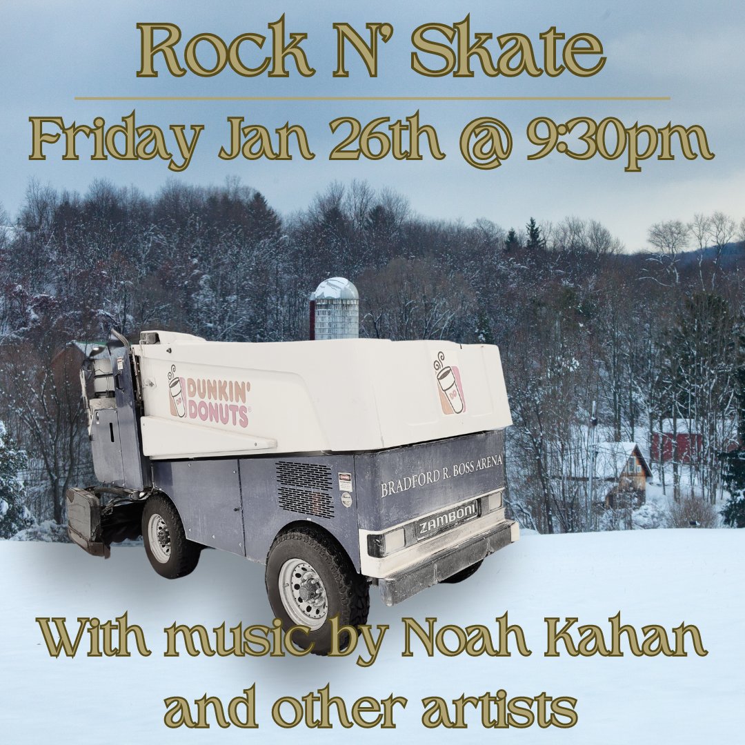 Now that you're back on campus and out of your hometown, join us for our first Rock N' Skate of 2024 featuring Noah Kahan and other artists' music!