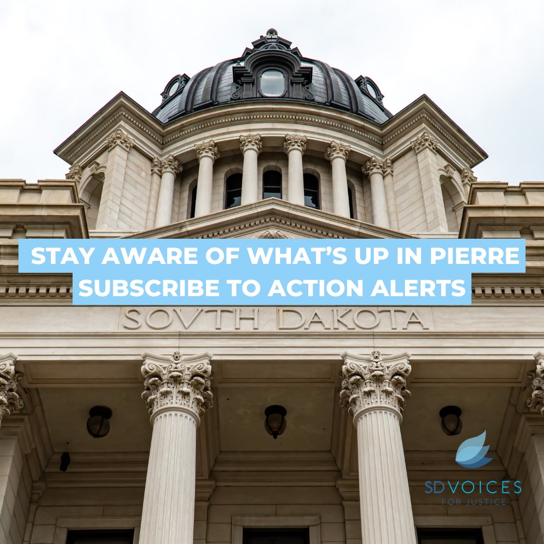 Life is busy and the legislative session moves fast! Subscribe to our action alert emails so that you'll know to contact your legislators right away!
Subscribe here👇
southdakotavoicesforjustice.org/connect.htm