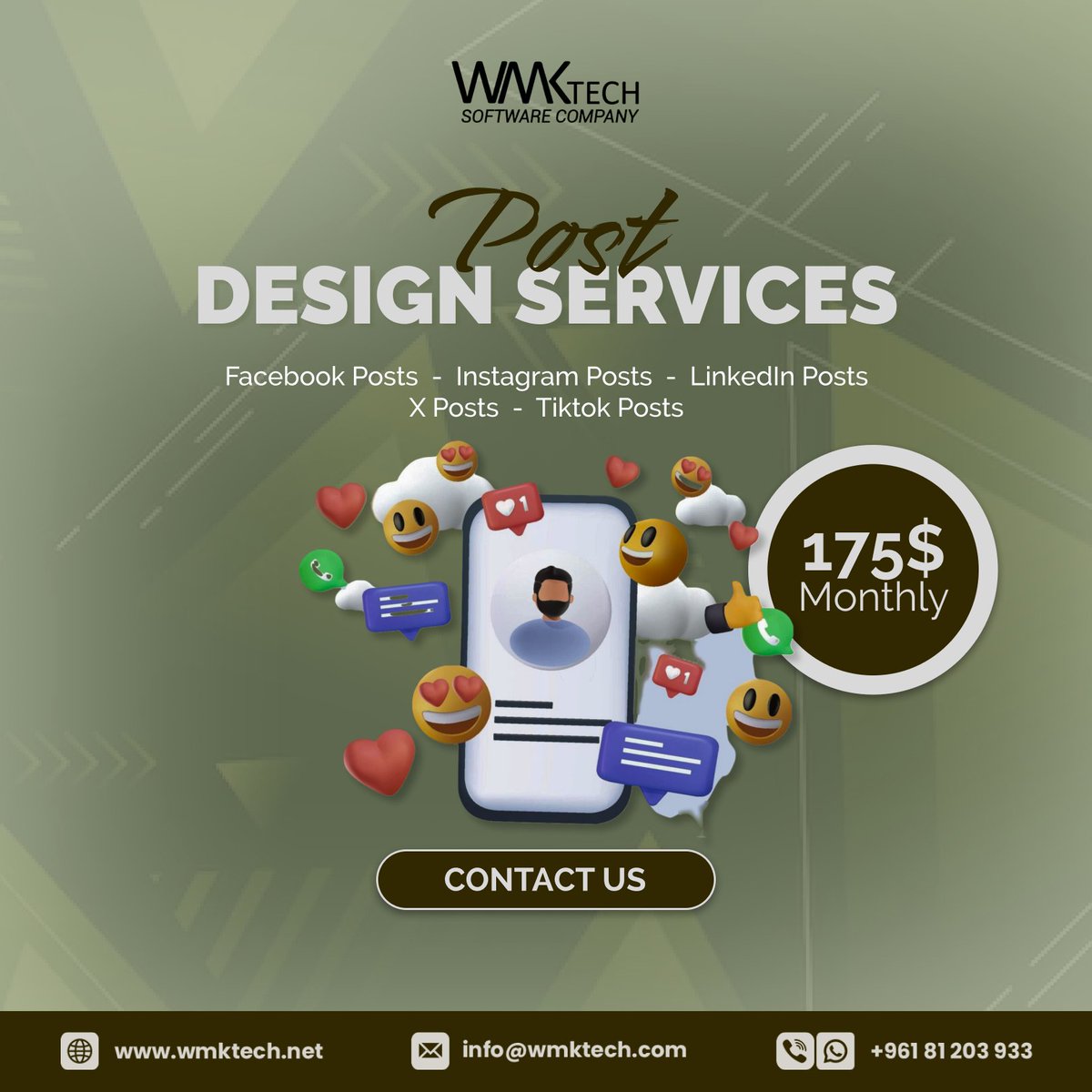 wmktech's tweet image. Transform your ideas into eye-catching realities with our Post Design Services at WMKTECH. 
Elevate your brand&apos;s visual presence and captivate your audience with stunning, tailor-made designs. 

wmktech.net/company

#WMKTECH #PostDesign #CreativeSolutions