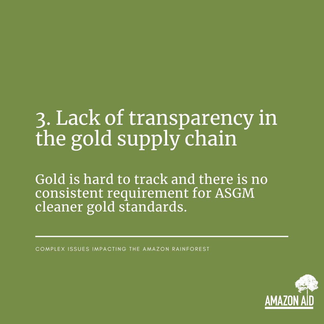 AmazonAidF's tweet image. When gold aggregators combine gold from different sources, there is no way to ensure that the gold was mined legally or safely. 

Criminal actors often smuggle gold across borders into areas with lax legislation and enforcement.

amazonaid.org