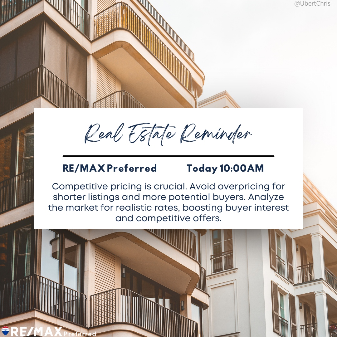 📣 Competitive pricing is a must! 🤝 Follow the best practices for realistic rates 🤑 and stay within the max character length requirements 💪 to attract buyers and competitive offers! #CompetitivePricing #RealisticRates #BoostBuyerInterest 🤩 #WiscHomes #SWIHomes #REMAXPreferred