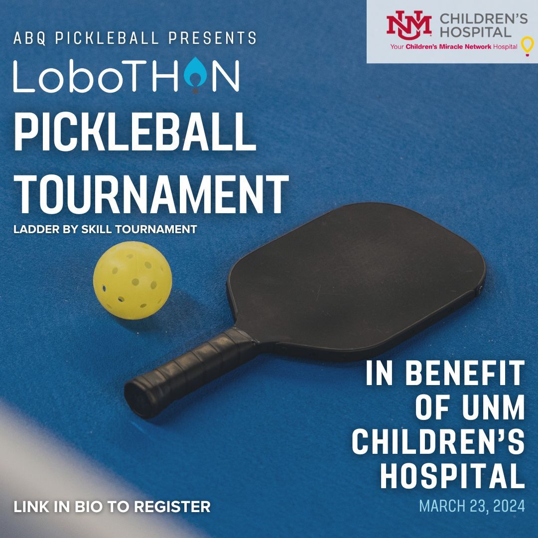 Now introducing LoboTHON's first Pickleball Tournament with Abq Pickleball!
Use the link in our bio now to register!!