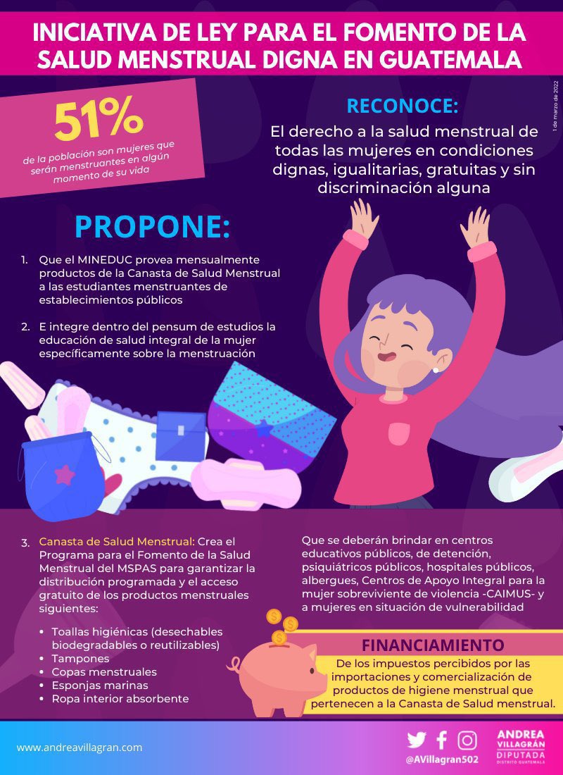dragontechmom's tweet photo. A ver, basándome en la infografía publicada por la misma diputada lo que propone es: 
- una menstruación digna, igualitaria, gratuita y sin discriminación 
1.Que el @MineducEnLinea entregue una canasta de salud menstrual
2. Que dentro del pensum de estudio de una clase sobre 👇🏼 https://t.co/84Zghn5eYS