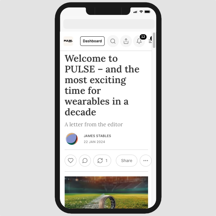 Something I've been working on: PULSE by Wareable is a new weekly newsletter, where we'll be putting out exclusive weekly content on the wearables/digital health industry. If you're part/close to the industry, I hope you'll find it a must-read.
