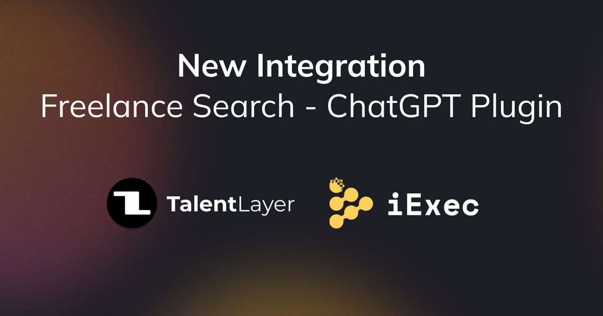 ChatGPT just unveiled a way for millions of Web3 Apps to interact with new users 🤯 With more than 150 million users, ChatGPT will undoubtedly benefit Web3 in attracting new users. How will iExec tech, as used by @TalentLayer, benefit from this? A short thread 🧵