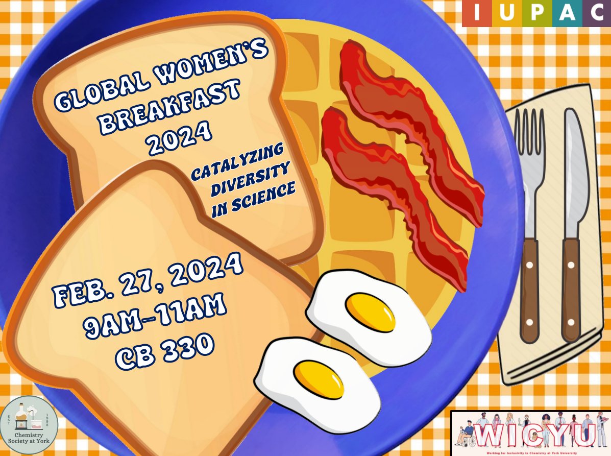Hello Lions!! We and the CSY team welcome you to join us for the IUPAC global breakfast on Feb 27th!!! If you are interested in coming, you can find more information in the graphic, and we would appreciate you filling out the form attached! See you there 🧪🦁🌏