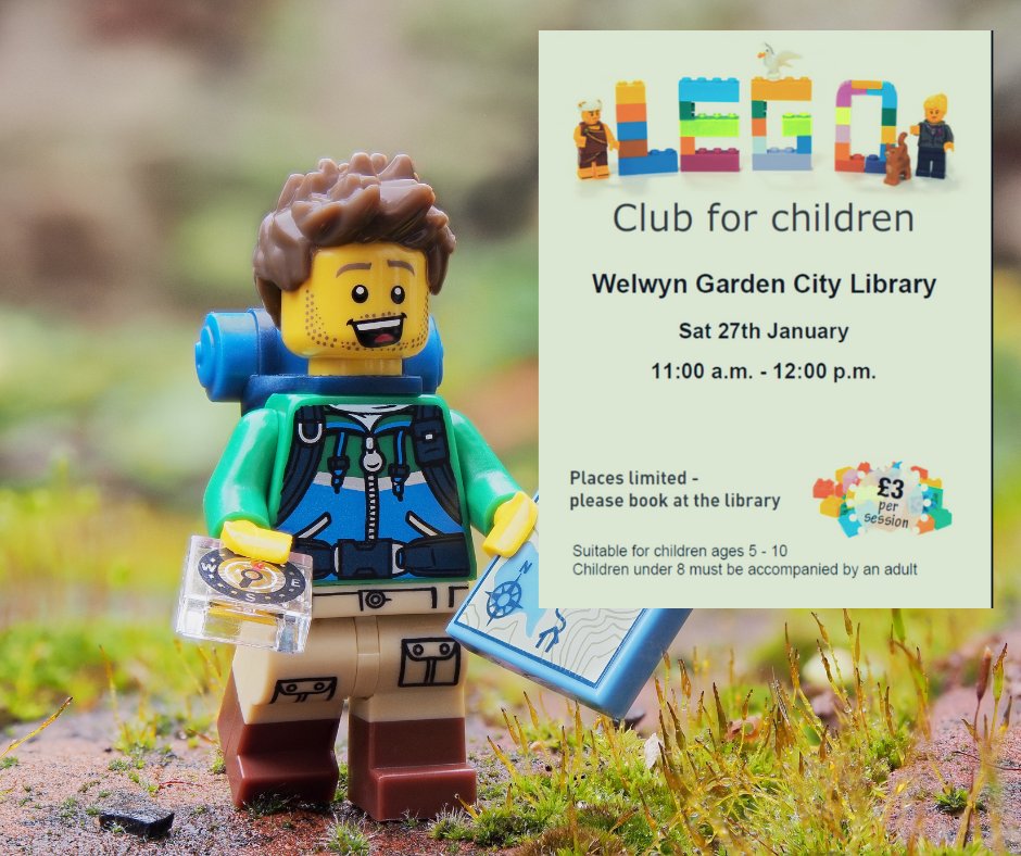 The last Lego Club of the month is this Saturday 27th of January.

Come join us at WGC Central Library to unleash your creativity, have fun and make new friends!

#HertsLibraryLego #LegoClubForChildren #LegoClub