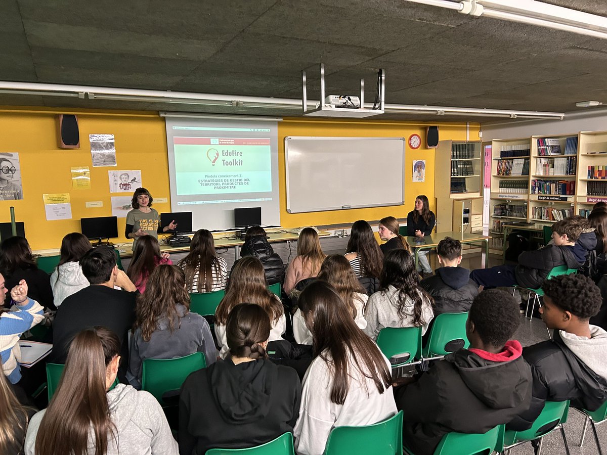 EduFire_Toolkit's tweet photo. 1️⃣The students have learned about integrated land management 🌳🏡⛰️🔥🐑💰🪵:
👉from #pilottest organisers & facilitators Helena Ballart & Carla Vilarasau, @PauCostaF
👉 independently 💻 📖 https://t.co/yTmtK4I4jD