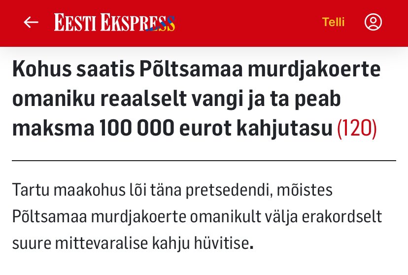 maarjapunak's tweet photo. Väga selge signaal kohtult koeraomanikele, kes lasevad koertel avalikes kohtades rihmata joosta või ei takista nende kodust ärajooksmist. Eelmisel aastal pureti nii postiljoni kui tervisejooksjaid, need on ärahoitavad ründed. Kannatanule soovin paranemist. https://t.co/l779gNuZpc