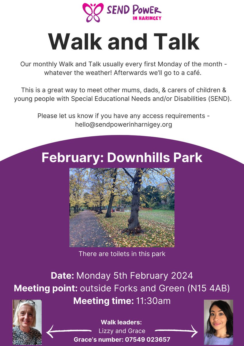 Join us next week in #DownhillsPark

It's a great way to meet other parents/carers of children and young people with SEND😀