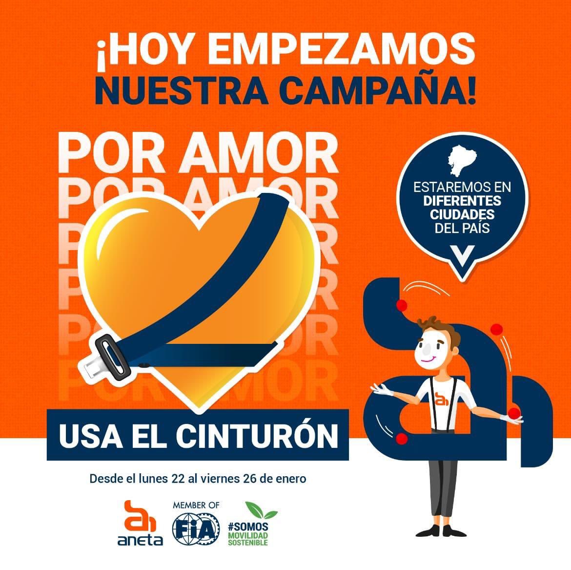 Súmate a la campaña que te puede salvar la vida ¡POR AMOR USA EL CINTURÓN!

En el Ecuador es obligatorio el uso del cinturón de seguridad en todo vehículo, para todos los ocupantes.

Protege a tu familia y protege tu bienestar. 
#seguridadvial #siniestrosdetransito