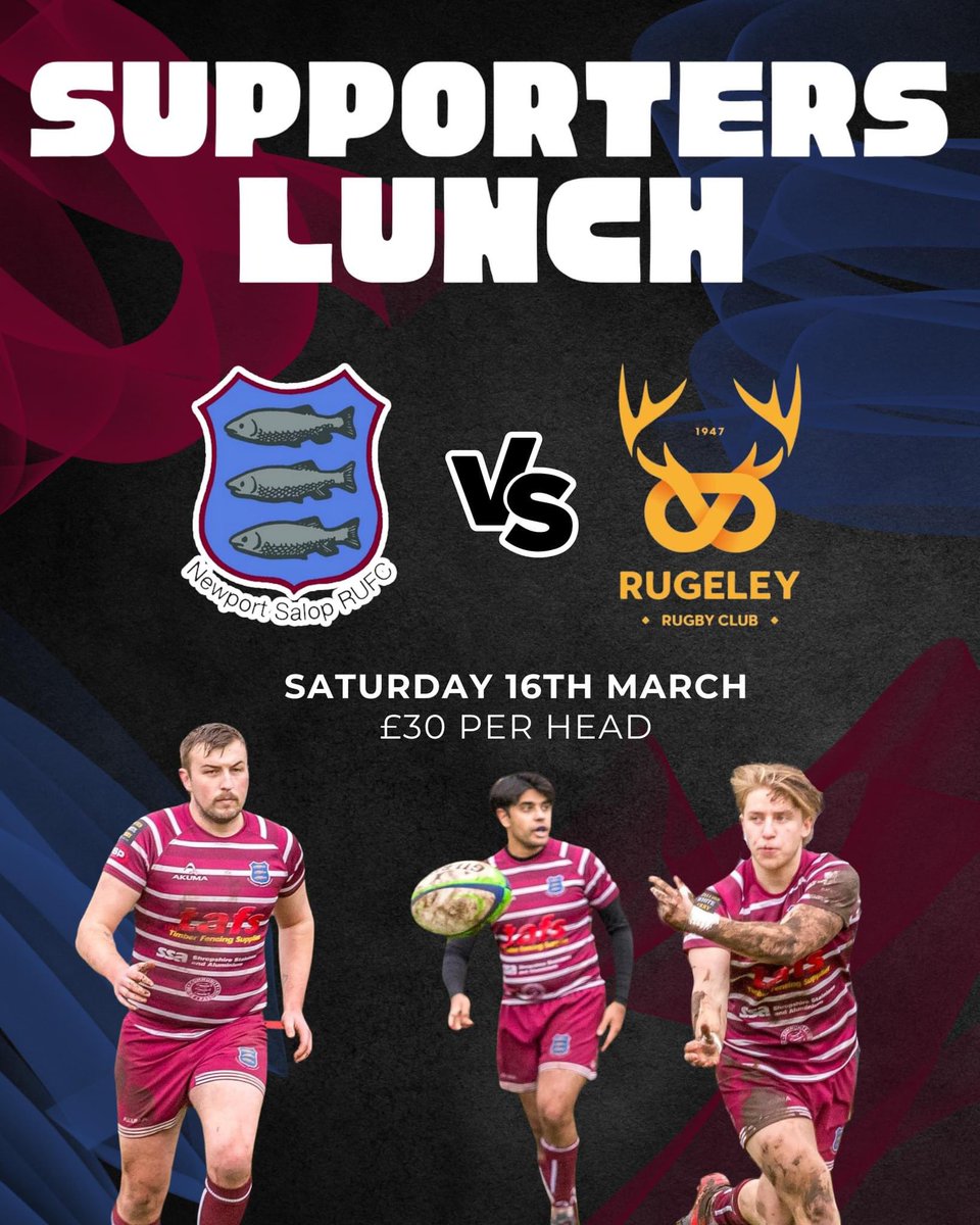 🚨 2nd, 3rd & Colts XV Supporters Lunch 🚨 🗓️March 16th ⏰ 12:15pm Please go to the clubs Facebook or instagram page for more details To book your place(s), please email Steve Woodhouse: swoodhouse3@icloud.com. 🐟🐟🐟