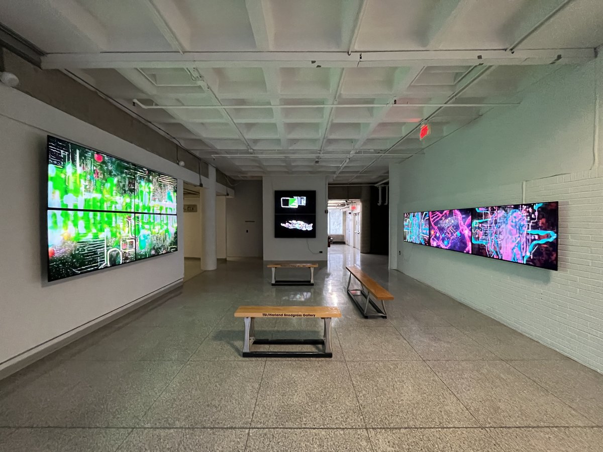 Thread of some photos of “MOTHERBOARD,” short film collab w/ <a href="/sabatobox/">𝙎𝙖𝙗𝙖𝙩𝙤</a>  being exhibited at Alfred University's TSI Harland Snodgrass Gallery.

Curated by <a href="/Micah_Alhadeff/">𝔪𝔦𝔠𝔞𝔥 𝔞𝔩𝔥𝔞𝔡𝔢𝔣𝔣</a>  
(on view from Jan 15th - Jan 29th) 

👇