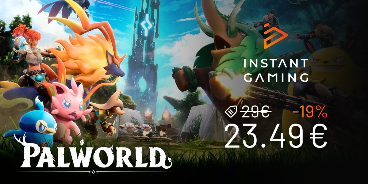 ¡¡Ya tenemos en stock #Palworld y con descuentazo!! 👀

Date prisa antes de que te quedes sin tu pokimon con metralletaaaa

instant-gaming.com/es/8982-compra…