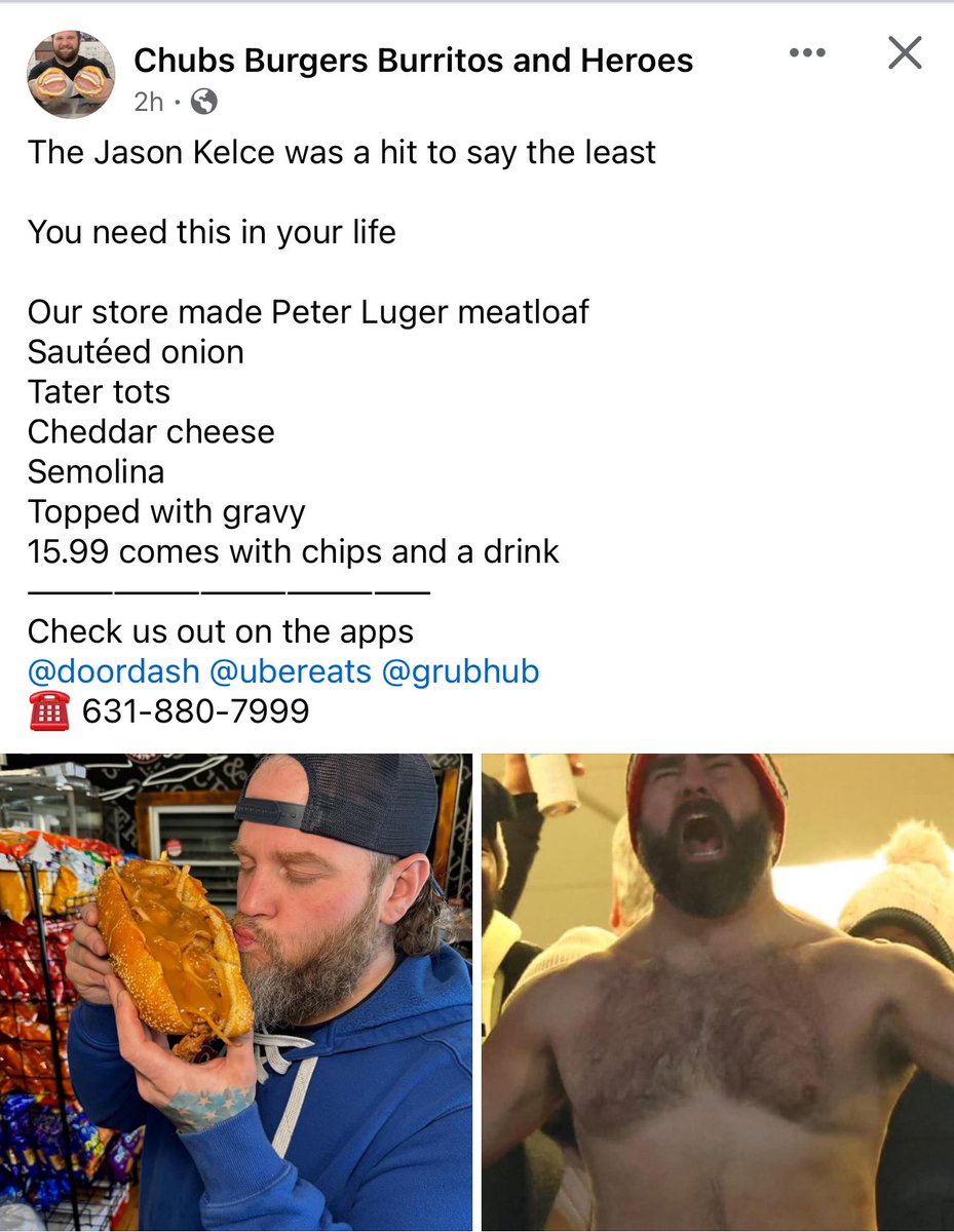 JTapler24's tweet photo. @JasonKelce would ya order this namesake sandwich? https://t.co/cANJd9xvIB