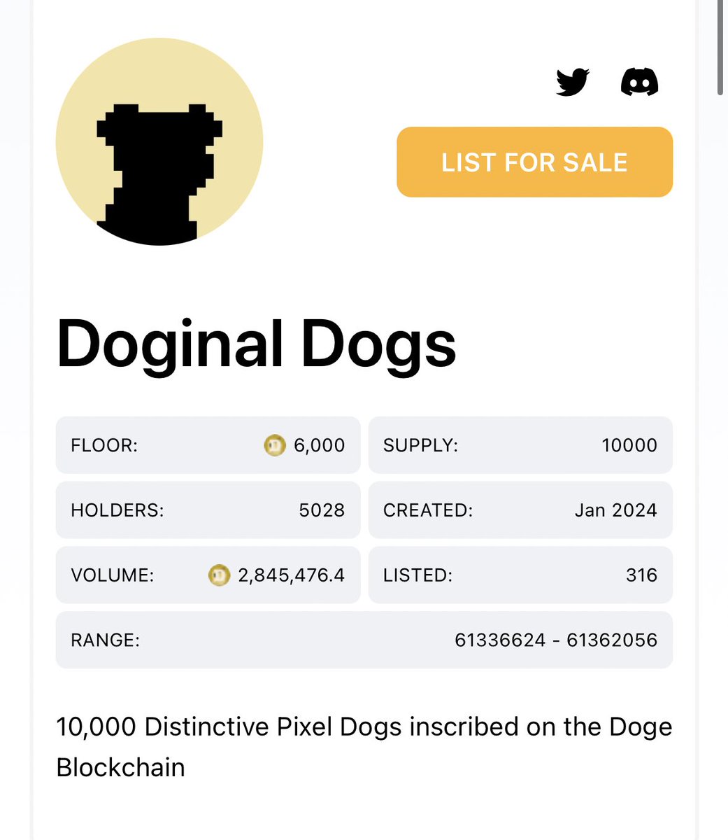 NEW ATH. 6k $DOGE for one @doginaldogs  #PriceDiscovery