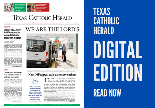 TexasCathHerald's tweet photo. 💡 The latest issue of the #TexasCatholicHerald is now available!   

In this edition, learn about the new 2024 DSF Appeal, a different (and easy!) way to support Catholic education with Steps for Students, upcoming events and more.

📍Read it now: https://t.co/orSMB2JFps https://t.co/5IRaHkh2H8