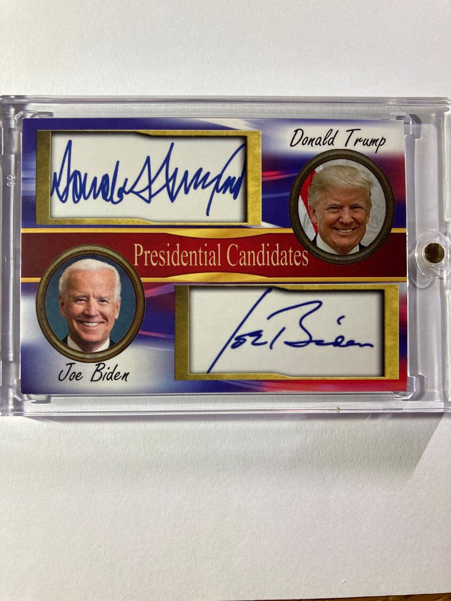 1218Sports's tweet photo. 🎁Appreciation Day Giveaway🎁

Winner Announced Friday

1st Primary today so why not!

🔥Donald Trump/Joe Biden Historic Cuts Dual Auto Facsimile 

To enter
1. Follow
2. Retweet
3. Like https://t.co/MY8ACst0Bl