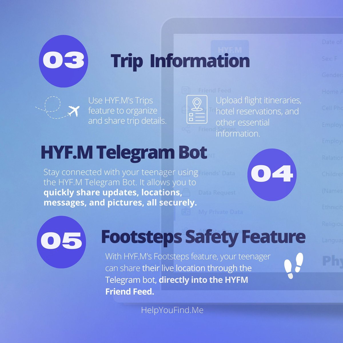 HelpYouFindMe's tweet image. We know that your teen’s safety comes first ☝️  #HelpYouFindMe is here to lend a hand🛡️ Our platform offers features specifically designed to assist parents and teens in staying safe in the digital and physical worlds.

Start your free trial today📲  helpyoufind.me/landing/parent…