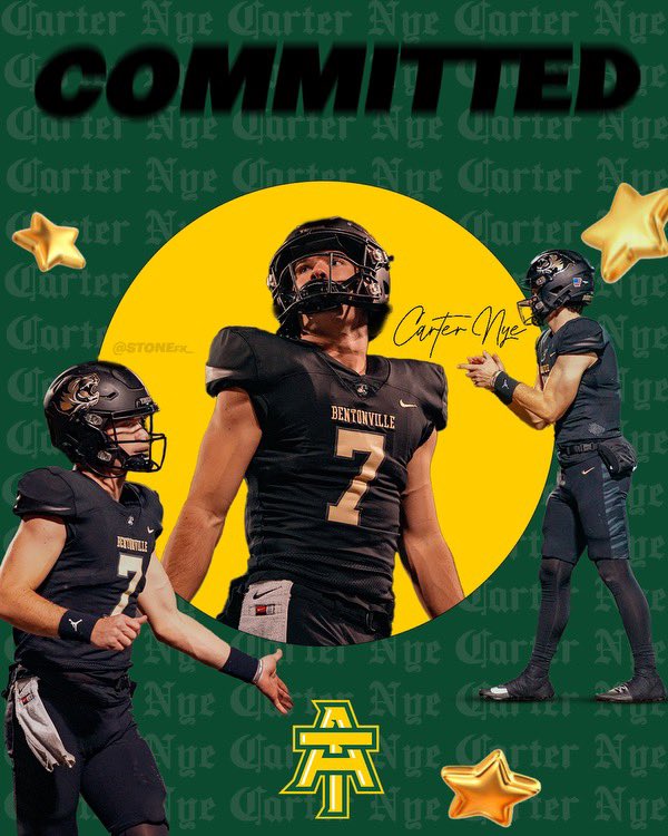 COMMITTED❗️@ATUFOOTBALL <a href="/Coach_Shipp/">Kyle Shipp</a> <a href="/DomMirocke/">Dom Mirocke</a> <a href="/CoachJGrant/">Jody Grant</a> <a href="/BvilleFB/">Bentonville Football</a>