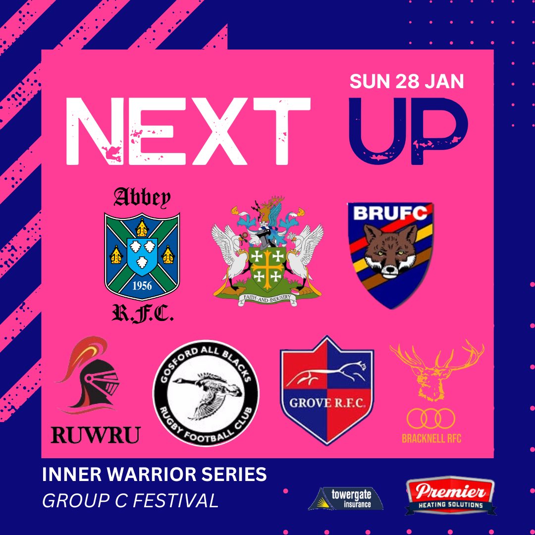 Abbey RFC (@abbeyrugbyclub) on Twitter photo ππππ ππππ
1XV Men π <a href="/HenleyHawks/">Henley Hawks Rugby</a> 2XV (H)
<a href="/HighWycombeRUFC/">High Wycombe RUFC</a> π 2XV Men (A)
<a href="/NewburyWomenRFC/">Newbury Womenβs RFC</a> π 1XV <a href="/abbeyrfcwomen/">Abbey RFC Women</a> (A)
2XV Women - Inner Warrior Festival
Sun 28th Jan | Matches from 12pm
π RG4 8XA
#AbbeyRFC ππππ ππππ
1XV Men π <a href="/HenleyHawks/">Henley Hawks Rugby</a> 2XV (H)
<a href="/HighWycombeRUFC/">High Wycombe RUFC</a> π 2XV Men (A)
<a href="/NewburyWomenRFC/">Newbury Womenβs RFC</a> π 1XV <a href="/abbeyrfcwomen/">Abbey RFC Women</a> (A)
2XV Women - Inner Warrior Festival
Sun 28th Jan | Matches from 12pm
π RG4 8XA
#AbbeyRFC