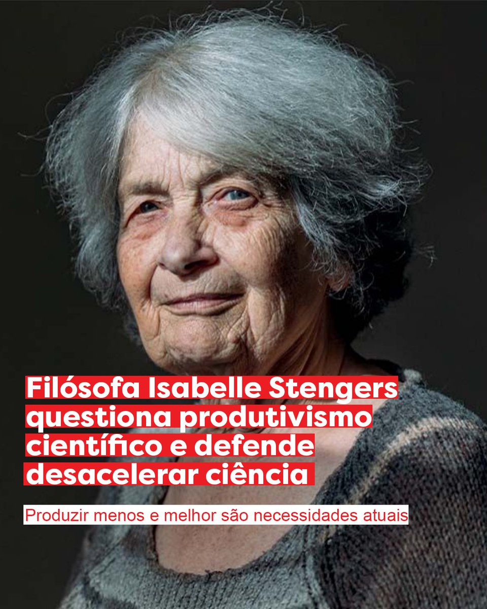 iserrapilheira's tweet photo. Em entrevista à @folha, a química e filósofa Isabelle Stengers fala sobre o atual modelo científico em que a quantidade de artigos publicados vale mais do que a qualidade. Ela é autora do livro “Uma Outra Ciência É Possível", publicado pela @bazardotempo no Brasil com apoio do Serrapilheira. Leia: https://t.co/TsrB6sSM3a