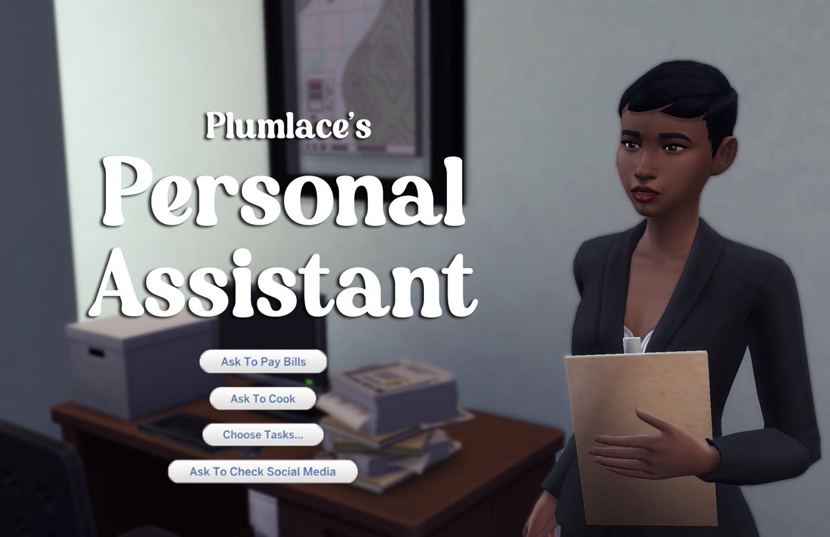 👩‍💻PERSONAL ASSISTANT
✅manage household chores
✅cook, water plants, order groceries
✅sell your paintings
✅write blog posts (earn money!)
✅much more!

Public access 2/13
#TheSims4 #TS4 #TS4Mods
Grab now, link in bio!