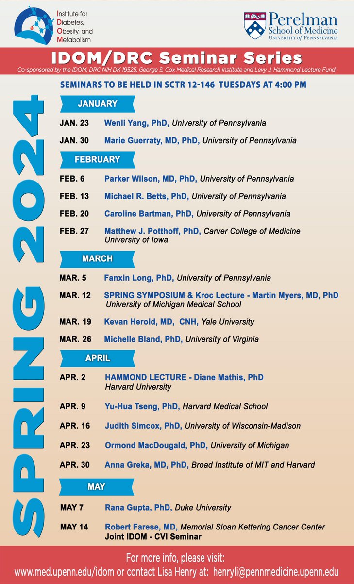 The 2024 IDOM/DRC Spring Seminar Series kicks off today!  The series will continue to be held in person in SCTR 12-146 A/B and Hybrid via Zoom for the Spring semester.  Detailed info for hybrid attendance will be provided weekly.
#IDOMSeminar