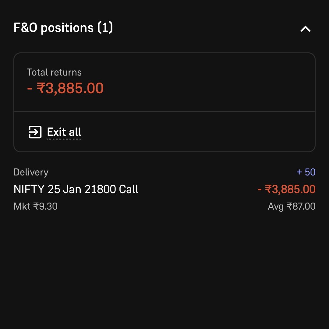 sam_dk_boss's tweet photo. I was in profit in morning but unable to exit from position and then it turned into loss due to @_gr https://t.co/9grg2Oo8bV