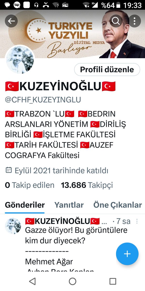 Bu bir etkileşim twıtidir.. Destek Rica etsem takip ten kimseyi çıkarmadım.