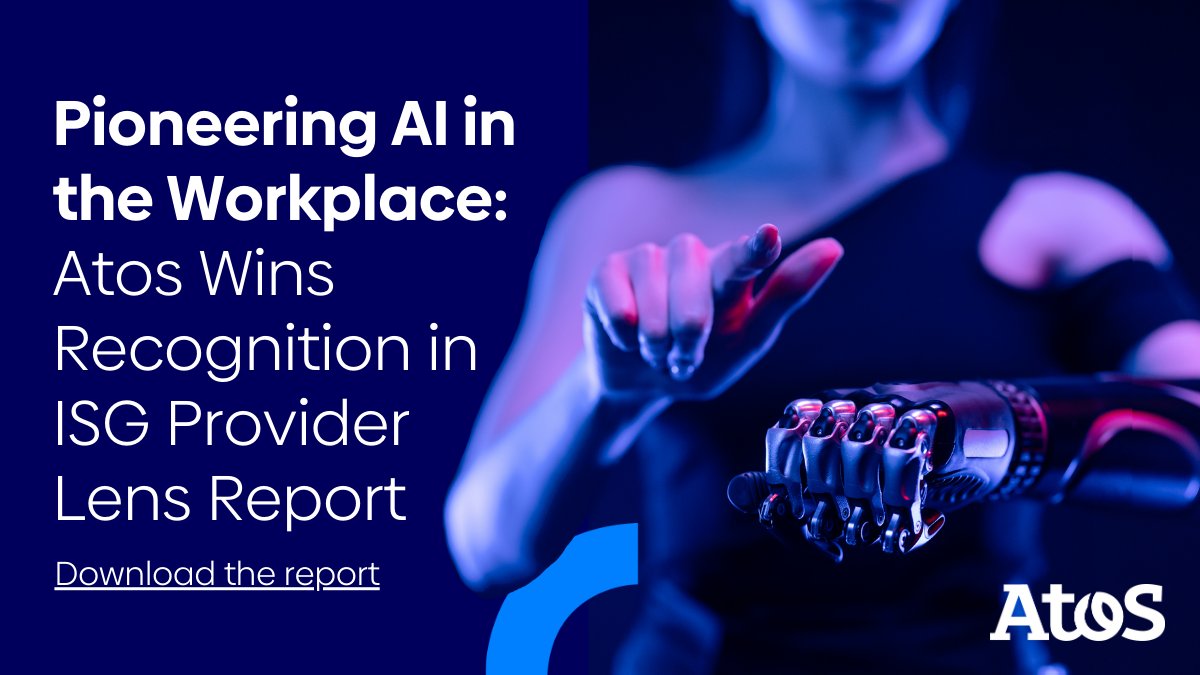 🚀#AI is revolutionizing the workplace, and Atos is leading the way in innovation.That's why the #ISG Provider Lens™ ranks Atos as a leader for workplace services in the United States. Check out our news release and the report: atos.net/en/lp/atos-pos…