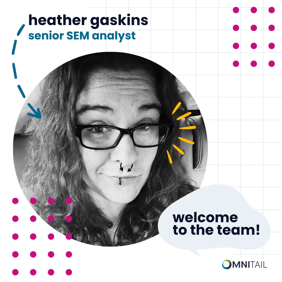Omnitail_LLC's tweet image. Join us in welcoming our newest team members! 🥳

✔️ Evan Dorosheff, Strategy Director
✔️ Sam Abrahams, Director of #PaidSocial
✔️ Jesus Cunningham, Senior #SEMAnalyst
✔️ Heather Gaskins, Senior SEM Analyst

We&apos;re thrilled to bring their expertise to our team &amp;amp; customers! 🤝