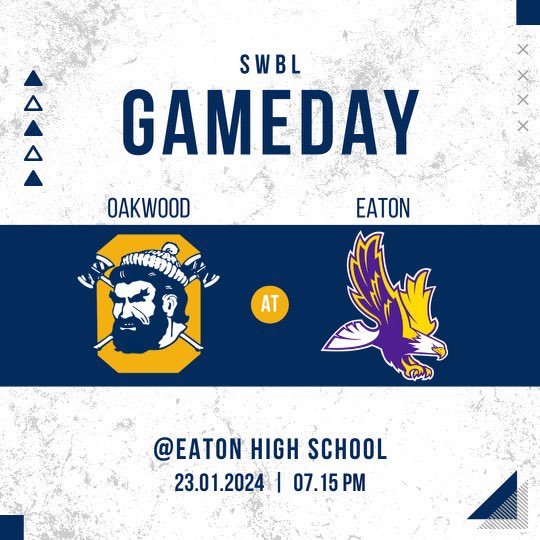 OHS_bball's tweet photo. 🚨GAME DAY🚨
Oakwood at Eaton in a @SWBLSPORTS rematch

⏰Freshman 4:30
⏰JV 5:45
⏰Varsity 7:15

#Loyal #Driven #BonaFide #Resilient
#BringTheJuice https://t.co/GrsXJFw3Fl