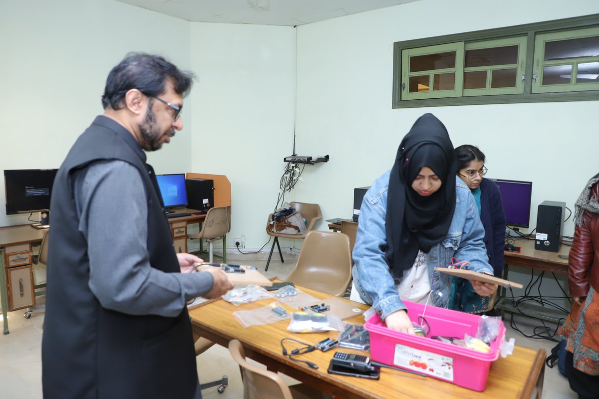 IU_Org's tweet photo. In a collaborative initiative between Isra Foundation School and Isra University, a group of enthusiastic teachers visited Isra University on Friday, January 19, 2024. The purpose of their visit was a demonstration about the ICTINOV Project and the cutting-edge ICTINOV lab equipment. The session, led by Dr. Suhail Kazi, Dean of the Faculty of Engineering Science and Technology, and Dr. Mutee U Rahman, Professor in the Department of Computer Science, provided a comprehensive introduction to the ICTINOV Project, Design Thinking Methodology, and the innovative lab equipment. The educators were not only inspired to integrate Design Thinking into their teaching methodologies but were also encouraged to explore the utilization of small single-board computers such as Raspberry Pi and Arduino in STEM subjects. This collaborative endeavor a step towards fostering technological integration with Isra Foundation Schools.