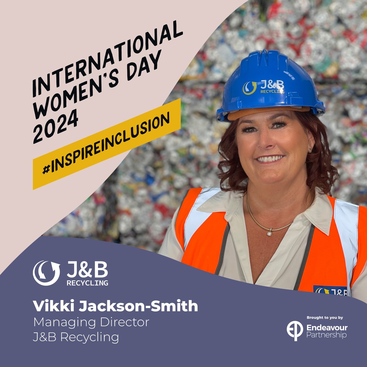 Say hello to our third International Women's Day speaker, Vikki Jackson-Smith, Managing Director at <a href="/JBRecycling/">J&B Recycling</a> 

Event details are:

📆Wed 6th March
🕦11:00 - 3:30
📍<a href="/WynyardHall/">Wynyard Hall</a> 

If you'd like to attend please register below. 

eventbrite.co.uk/e/internationa…