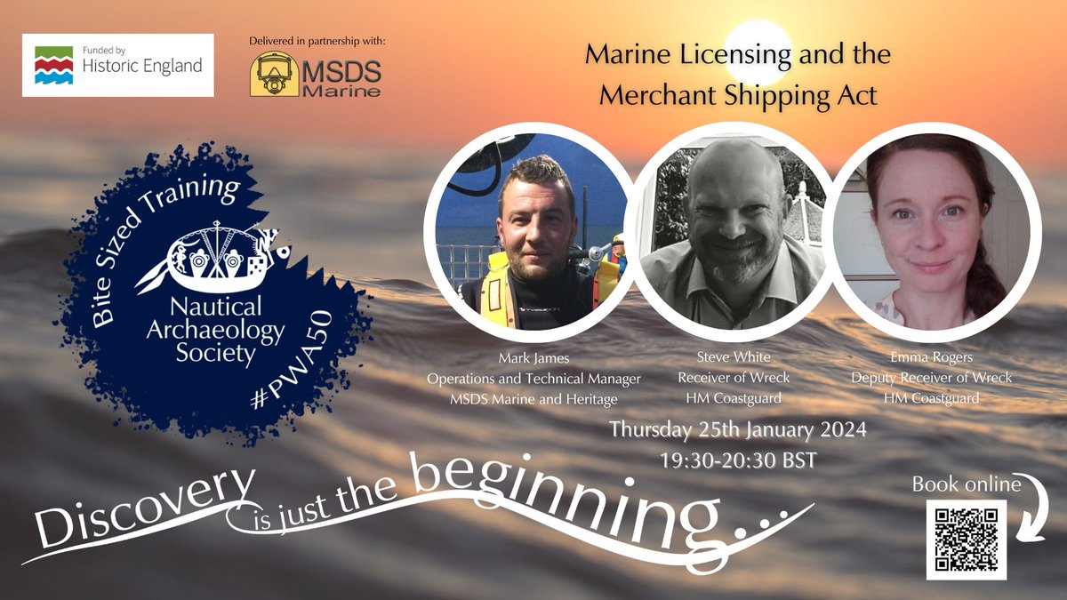 Nautical Archaeology Society (@nautarchsoc) on Twitter photo Our Thursday night free webinar is the perfect opportunity to ask the experts your questions about the Merchant Shipping Act and Marine Licensing. nauticalarchaeologysociety.org/bite-sized-traā¦
7:30pm GMT 25 January. <a href="/HistoricEngland/">Historic England</a> @MSDSMarine <a href="/MCA_media/">Maritime and Coastguard Agency</a> Our Thursday night free webinar is the perfect opportunity to ask the experts your questions about the Merchant Shipping Act and Marine Licensing. nauticalarchaeologysociety.org/bite-sized-traā¦
7:30pm GMT 25 January. <a href="/HistoricEngland/">Historic England</a> @MSDSMarine <a href="/MCA_media/">Maritime and Coastguard Agency</a>
