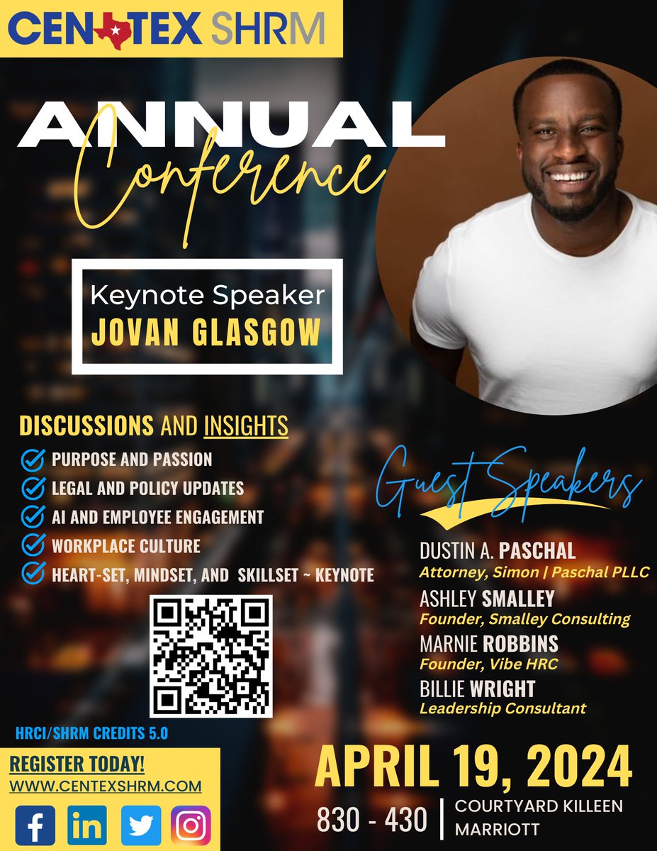 It's GO time! Come join us for a great time of learning and connections! <a href="/TexasSHRM/">Texas SHRM</a>  #shrm #centraltexashr #humanresources #annualconference