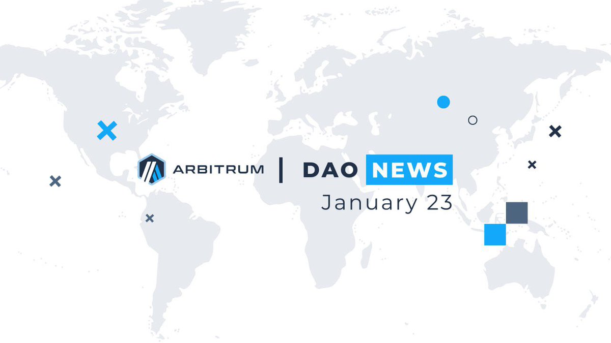 Gm $ARB holders! ☀️

Arbitrum DAO Weekly Updates: 👇

✅ ARDC & Experimental Delegates Incentive System passed
🛠 Grants Domain Allocator Developer Tooling Updates
💸 Round 2 of 'Our Biggest Minigrants Yet' is live
📊 Arbitrum Treasury Management Report by Aera
💎 Stable Treasury