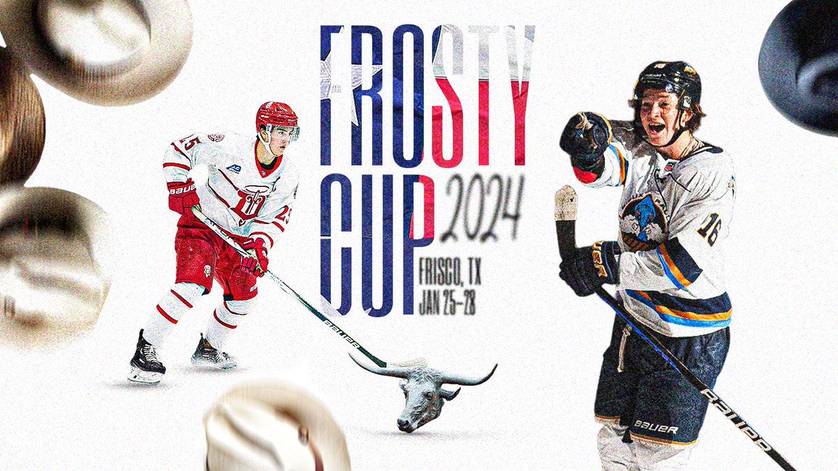 USHL's tweet photo. The 2024 Frosty Cup starts on Thursday from Frisco, TX!

This year’s installment features 56 youth teams from 14 states descending on The Lone Star State, and is highlighted by a pair of regular season USHL games.

FROSTY CUP HUB 👇

🔗 https://t.co/P5DYMaUm0q https://t.co/1uZxM4hTCq