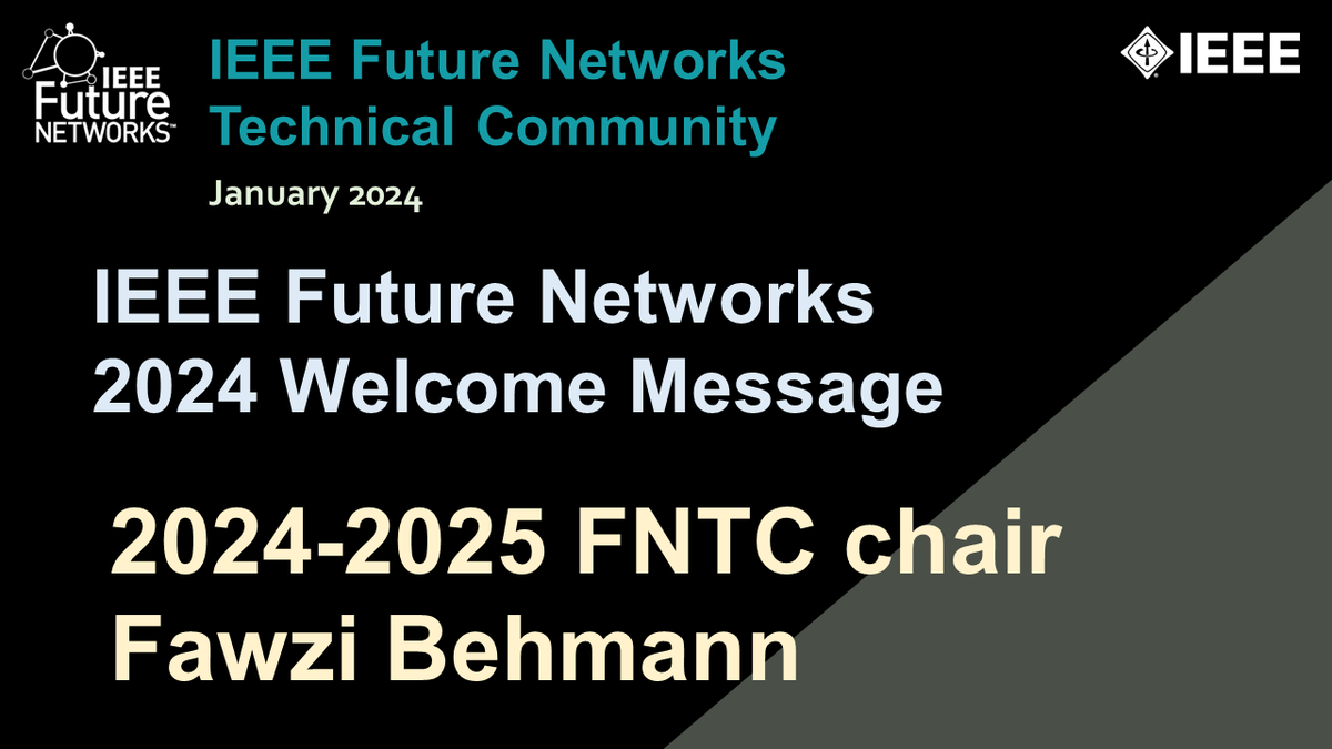 IEEE Future Networks (@ieeefuturentwks) on Twitter photo IEEE Future Networks 2024 welcome message from Fawzi Behmann
youtube.com/watch?v=GBMJww… IEEE Future Networks 2024 welcome message from Fawzi Behmann
youtube.com/watch?v=GBMJww…