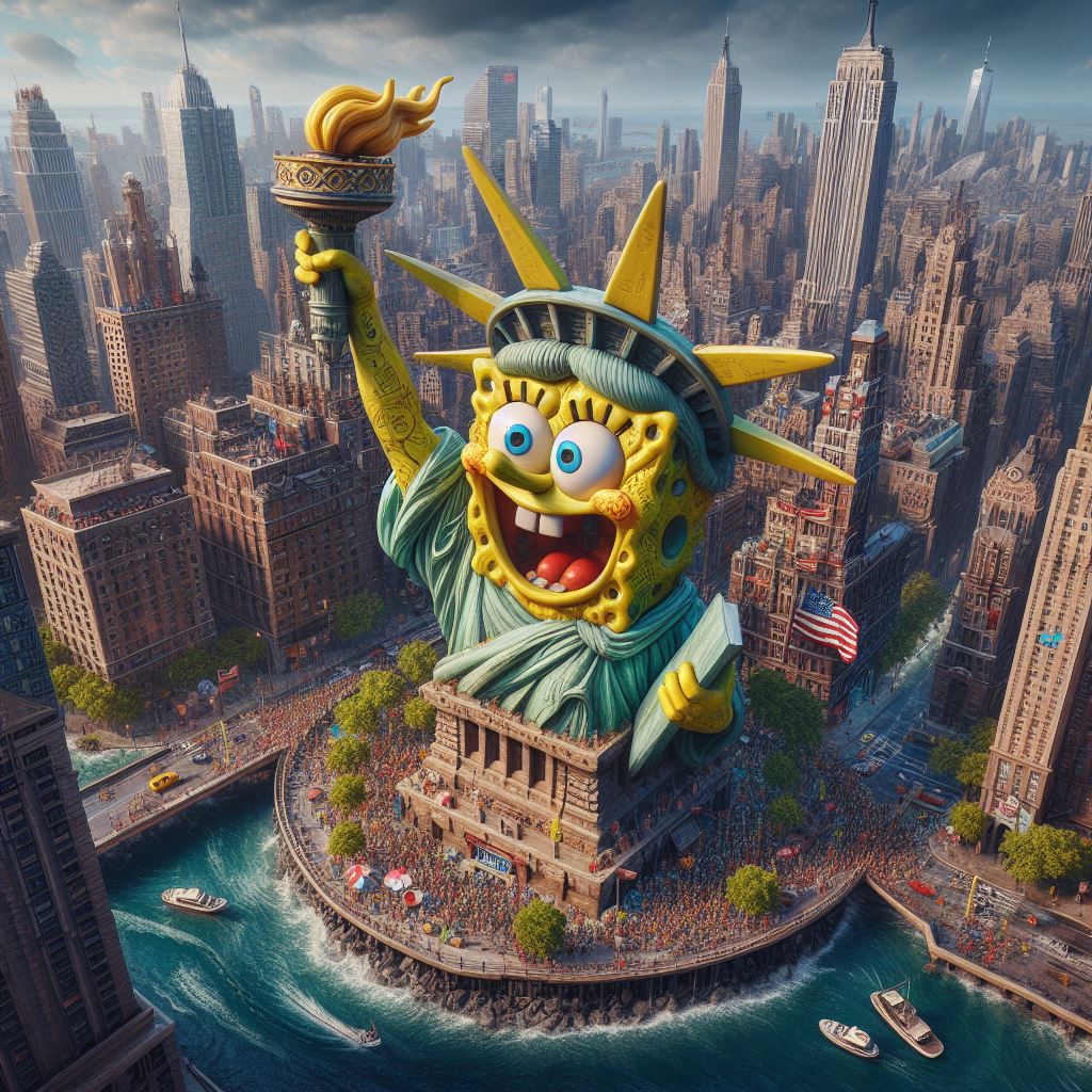 stylianos72's tweet photo. Spongebob SquarePants Statue of Liberty (Made with AI)
#spongebob #spongebobsquarepants #spongebobmemes #squidward #patrickstar #patrick #spongebobedits #spongebobmeme #spongebobindonesia #mrkrabs #spongebobquotes #spongebobfunny https://t.co/HXuMBvL5gc