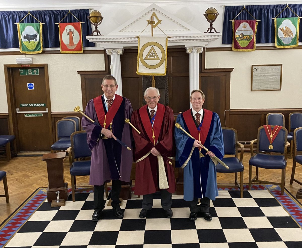 E Comp David Richardson having been proclaimed 1st Principal for a further year had the great delight on Wednesday 17th of January of installing his son Comp Adam Richardson as 3rd Principal of Bedeword Chapter.

warwickshirefreemasons.org.uk/a-moving-and-m…